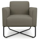 Ver imagem 1 de Poltrona Decorativa Isabella Base X Suede Nude/Preto - Gran Belo