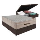 Ver imagem 1 de Cama + Box Airtech Colchão Ortobom Queen com Baú Bege Springpocket Cor:marrom