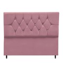 Ver imagem 2 de Cabeceira Cama Box Estofada Solteiro 90 Cm Suede Melissa Cor:rosê