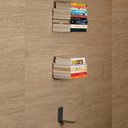Ver imagem 4 de Porta Livros de Parede Cinza 6x13cm Organizador Oculto Expositor Masutti