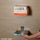 Ver imagem 5 de Porta Livros de Parede Cinza 6x13cm Organizador Oculto Expositor Masutti