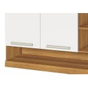 Ver imagem 3 de Armário Aéreo para Cozinha 2 Portas com Nicho e Adega Burguesa Freijó com Branco - Nesher