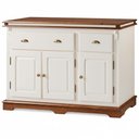 Ver imagem 1 de Balcão Manchester 3 Portas 2 Gavetas 89 X 132 X 45 Cm (a X L X P) - Cor Offwhite/imbuia Glazer