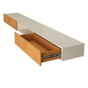 Ver imagem 5 de Rack Suspenso Denver 1,73m com 2 Gavetas e Nicho Yescasa Off White/Nature