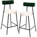 Ver imagem 1 de Kit 02 Banquetas Baixa Bar Cozinha e Sala de Jantar Milão L02 Facto Verde Linho Cru - lyam decor