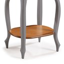 Ver imagem 3 de Aparador Oval em Madeira Maciça 1 Gaveta e Prateleira 1034 Linz Móveis - Cinza/imbuia Glazer