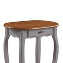 Ver imagem 2 de Aparador Oval em Madeira Maciça 1 Gaveta e Prateleira 1034 Linz Móveis - Cinza/imbuia Glazer