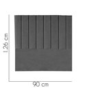 Ver imagem 3 de Cabeceira Carla Pé Plástico 90cm Solteiro Para Cama Box Quarto Linho Cinza - Gat Magazine