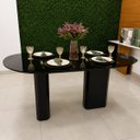 Ver imagem 4 de Mesa de Jantar Orgânica Cora 180x100 cm Base Duplo