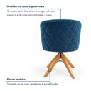 Ver imagem 4 de Kit 2 Poltronas Giratória Veludo Premium Base Madeira Maciça Maya