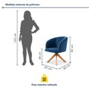 Ver imagem 3 de Kit 2 Poltronas Giratória Veludo Premium Base Madeira Maciça Maya