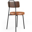 Ver imagem 7 de Cadeira Decorativa Estofada Para Sala De Jantar Barcelona L02 Couríssimo Marrom Camel - Lyam