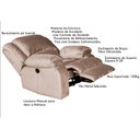 Ver imagem 4 de Poltrona do Papai Reclinável Manual Simon F05 Veludo Creme - Lyam Decor