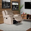 Ver imagem 2 de Poltrona do Papai Reclinável Manual Simon F05 Veludo Creme - Lyam Decor