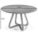 Ver imagem 5 de Mesa de Jantar Redonda Orgânica Madeira Flora - Imbuia:150cm