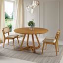 Ver imagem 2 de Mesa de Jantar Redonda Orgânica Madeira Flora - Imbuia:150cm