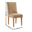 Ver imagem 3 de Mesa de Jantar Carolina 180cm Tampo MDF Vidro Canto Copo com 6 Cadeiras Safira