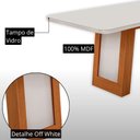 Ver imagem 6 de Mesa de Jantar Carolina 180cm Tampo MDF Vidro Canto Copo com 6 Cadeiras Safira