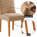 Ver imagem 5 de Mesa de Jantar Carolina 180cm Tampo MDF Vidro Canto Copo com 6 Cadeiras Safira