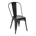 Ver imagem 1 de Cadeira Tolix Iron Design Aço Industrial Sala Cozinha Jantar Bar Preto Brilhante