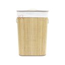 Ver imagem 2 de Cesto Retangular Bambu para Roupa 60cm Premium - Mek Jolitex