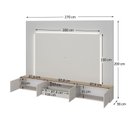 Ver imagem 4 de Rack com Painel para Tv até 85 Polegadas 270x200cm com LED 100% MDF Astro Yescasa