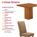 Ver imagem 7 de Mesa de Jantar Eloise 90cm Tampo MDF Laminado Canto Copo com 4 Cadeiras Lisa