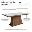 Ver imagem 3 de Mesa de Jantar Retangular Tampo com Moldura e Vidro Sobreposto Rustic/Branco 5364 Madesa