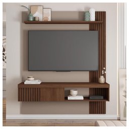 Painel para Tv até 55 Polegadas Marrom Moon Caemmun - 3