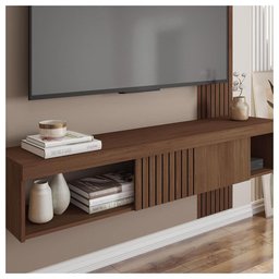 Painel para Tv até 55 Polegadas Marrom Moon Caemmun - 5