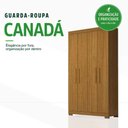 Ver imagem 2 de Guarda Roupa Solteiro Canadá 4 Portas 100% MDF Linhamobília ACP Móveis Cinamomo