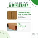 Ver imagem 6 de Guarda Roupa Solteiro Canadá 4 Portas 100% MDF Linhamobília ACP Móveis Cinamomo