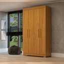 Ver imagem 1 de Guarda Roupa Solteiro Canadá 4 Portas 100% MDF Linhamobília ACP Móveis Cinamomo