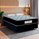 Ver imagem 2 de Cama Box Queen Bipartido Suede + Colchão Molas Ensacadas Sereneprime Sonnolux 158x198x65 Preto
