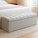 Ver imagem 2 de Recamier Calcadeira Bau 140 Cm Dalia Linho Cru Artte