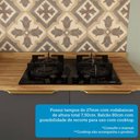 Ver imagem 6 de Armário de Cozinha com Balcão e Tampo 16 Portas 3 Gavetas Nice 100% Mdf Amêndoa/chumbo - Pnr Móveis