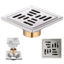 Ver imagem 1 de Ralo 10x10 Inox Anti Odor Anti Inseto Banheiro Lavabo Casa Cozinha Lavanderia Jardim Quintal Higieni