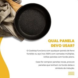 Cooktop Indução 1200w Vitrocerâmico 1 Boca Preto Acki01-01 Agratto 110v - 7