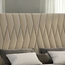 Ver imagem 5 de Cabeceira Casal Belle 140cm Linho Bege - Elegante e Conforto Harmônica Moveis