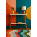 Ver imagem 1 de Aparador de Sala Retrô com Pés em Madeira Decorativo Branco