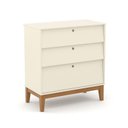 Ver imagem 2 de Jogo de Quarto Infantil Unique com Cômoda 3 Gavetas e Berço Off White/eco Wood - Matic Móveis