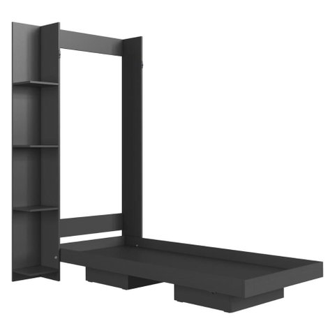 Cama de Solteiro Articulada com Estante para Colchão 188x78cm Multimóveis Cr40140 Grafite