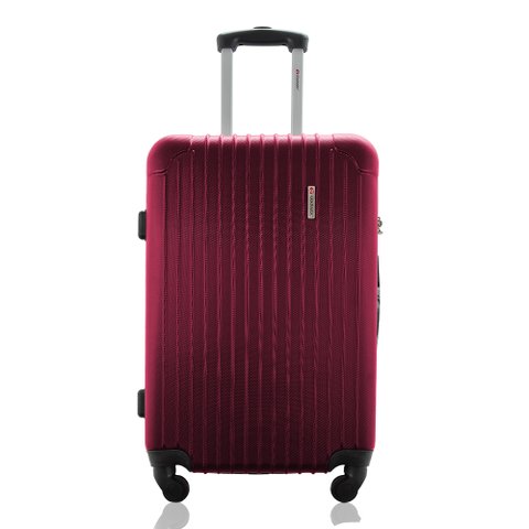 Mala de Viagem Média 23kg Despachada Rígida Rodas 360º Cadeado de Segredo Gladiador A2m:cereja