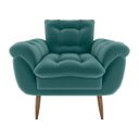 Ver imagem 1 de Poltrona Decorativa Xangai 1 Lugar Veludo Deluxe Sofistic Verde - Matrix