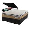 Cama Box Baú Preto e Colchão King Smart Flex Molas Ensacadas Plumatex - 1