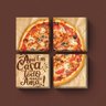 Pizza Tem que Amar - Quadros ou Placas Modulares com 4 Peças - 1