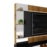 Home Theater Lumus para TV 60" Ripado com LED 100% MDF Preto Gloss/Tronco Ripado - 7
