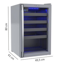 ADEGA PIUBELLA 100 PARA 24 GARRAFAS CINZA 220 V - 6