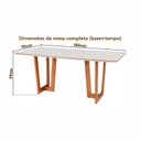 Ver imagem 5 de Conjunto Mesa Grécia com 6 Cadeiras Madeira Maciça, e Estofada Ímola Espresso Móveis Off White/Champ