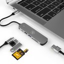 Ver imagem 3 de Adaptador Multifuncional 6 em 1 - Hdmi / Usb-c / Hub Usb 3.0 - Gshield